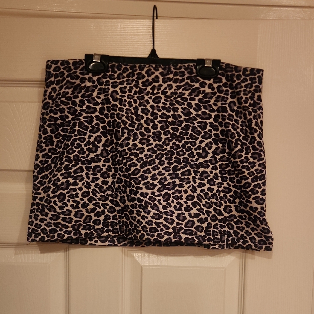 Retro 90s Space Girlz Leopard Print Skirt